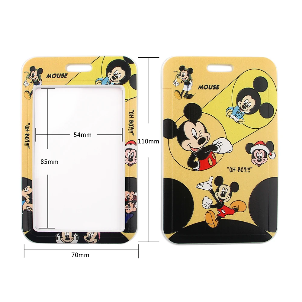 LT822 Cartoons Mickey Mouse Minnie Cute Kids Key lanyard Keychain Office ID Card Pass Mobile Phone Key Badge Holder Jewelry