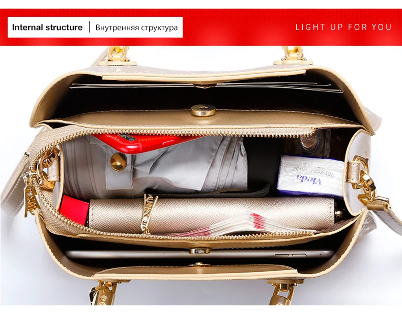 FOXER Split-Leder Monogramm-Handtasche Damen Schultertasche Rindsleder Luxus Mode Damen Umhängetasche Geldbörse Geschenk für Ehefrau – Detail 9