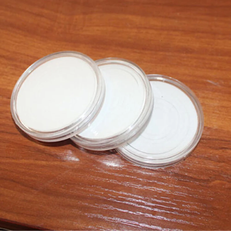 Adjustable 20Pcs 45mm Round Cases Coin Storage Capsules Holder With Pads Plastic Coin Bag Protect Collections Home Storage