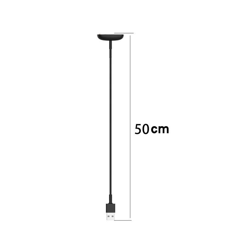 BEHUA 50/100ซม.แบบพกพา USB สายชาร์จสำหรับ Fitbit Luxe SmartWatch สร้อยข้อมือข้อมูลสายคุณภาพสูงอุปกรณ์เสริม