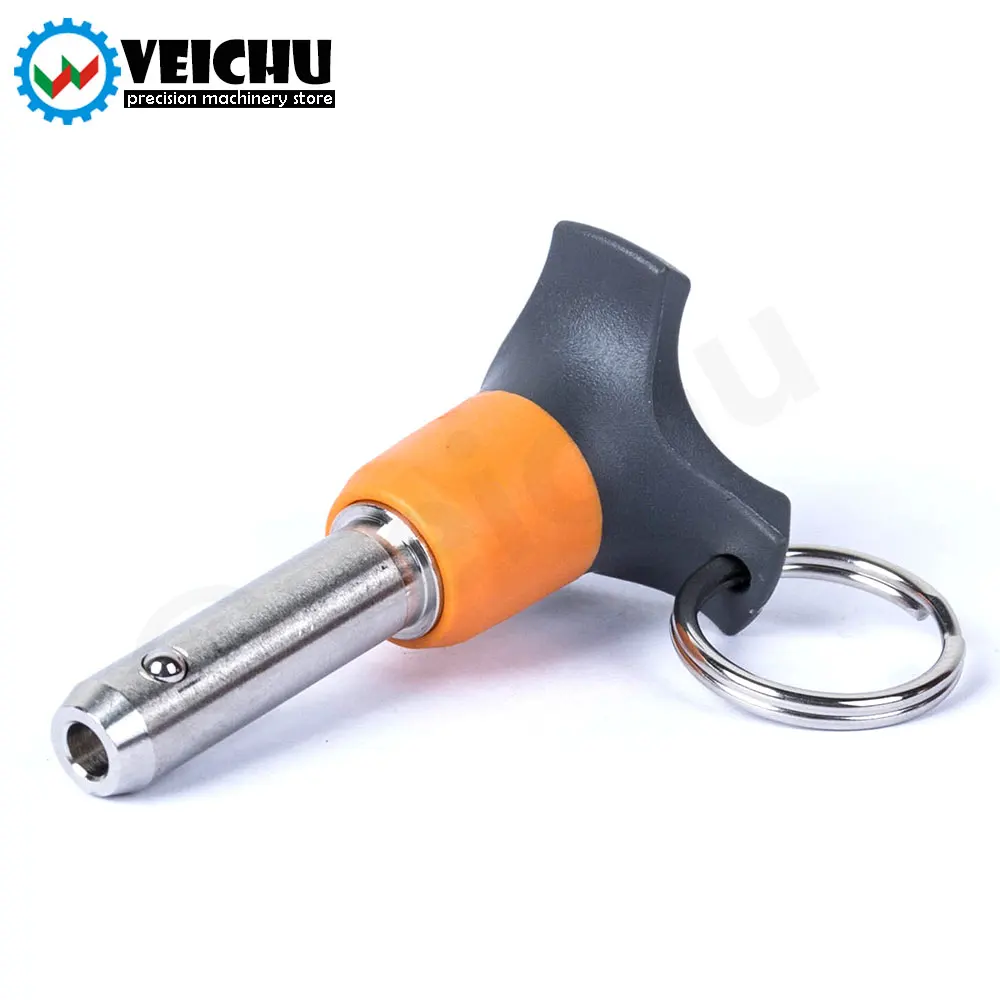 VCN120  1pcs  Plastic Knob Quick Release And Fasten Pins Self-Locking Ball Lock Pins Detent Pin With Button Handle