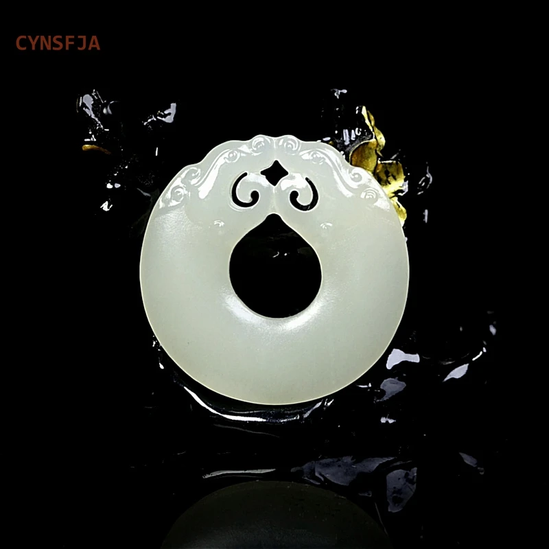 CYNSFJA New Real Rare Certified Natural Hetian Jade Nephrite Lucky Amulets Double Dragon Jade Pendant High Quality Bless Gifts