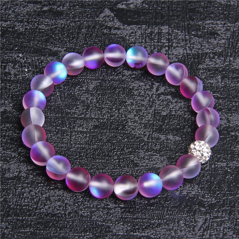 Moonstone Beads Bracelets For Women Men Multicolor Charm Bracelet Couple Crystal Wristband Love Reiki Jewelry Yoga Meditation