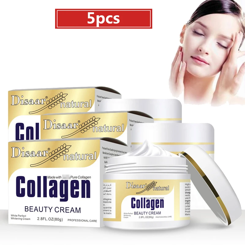 5pcs/lot Anti Wrinkle Korean Cream Collagen Power Lifting Cream 80g Face Cream Skin Care Whitening moisturizing