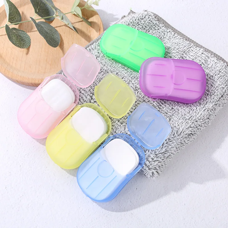 New 5 Boxes Portable Disposable Soap Paper Washing Hand Bath Clean Scented Slice Sheets Mini Outdoor Travel Camping Hiking Tools