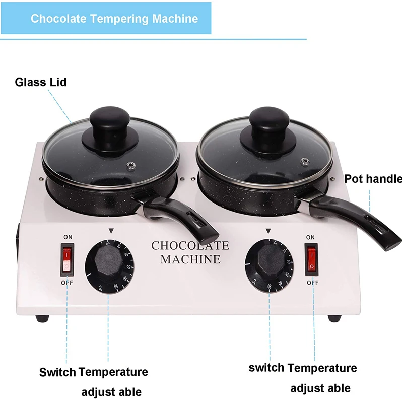 Chocolate Melting Pot Chocolate Tempering Machine  Control Heated device 110V Soap processing equipment Melting Double Pots 220v