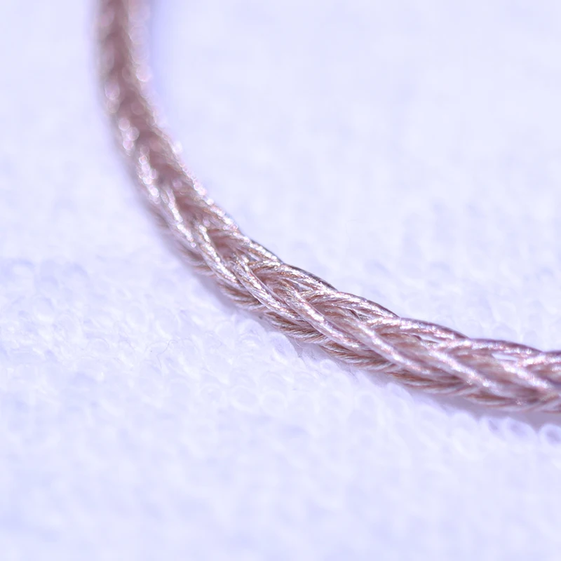 Litz-クリスタル銅と光沢のある銀メッキ銅線,シングルハイブリッドワイヤーポッド: 0.8mm,49コア25awg