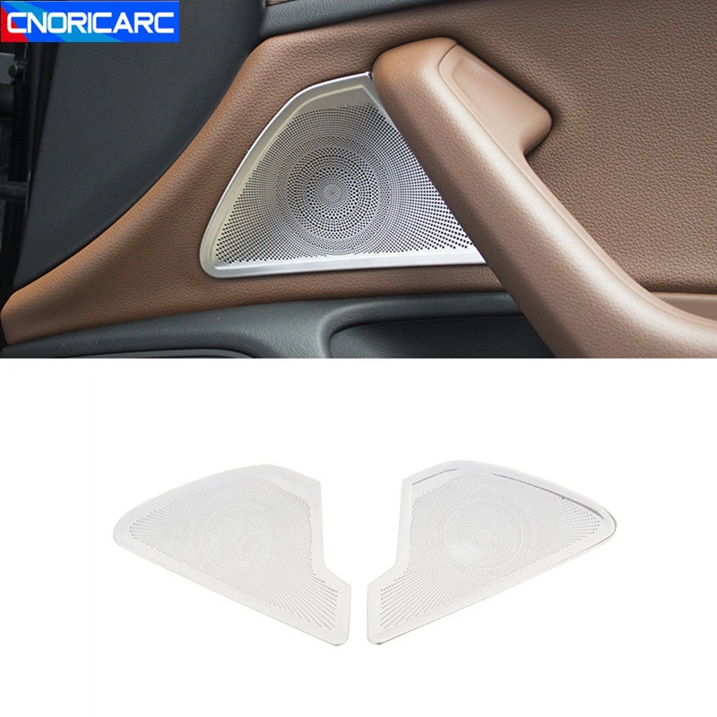 Car Styling Door Stereo Audio Speakers Frame Decoration Cover For Audi A6 C7 2012-18 Interior Horn Mesh Cover Trim Stickers