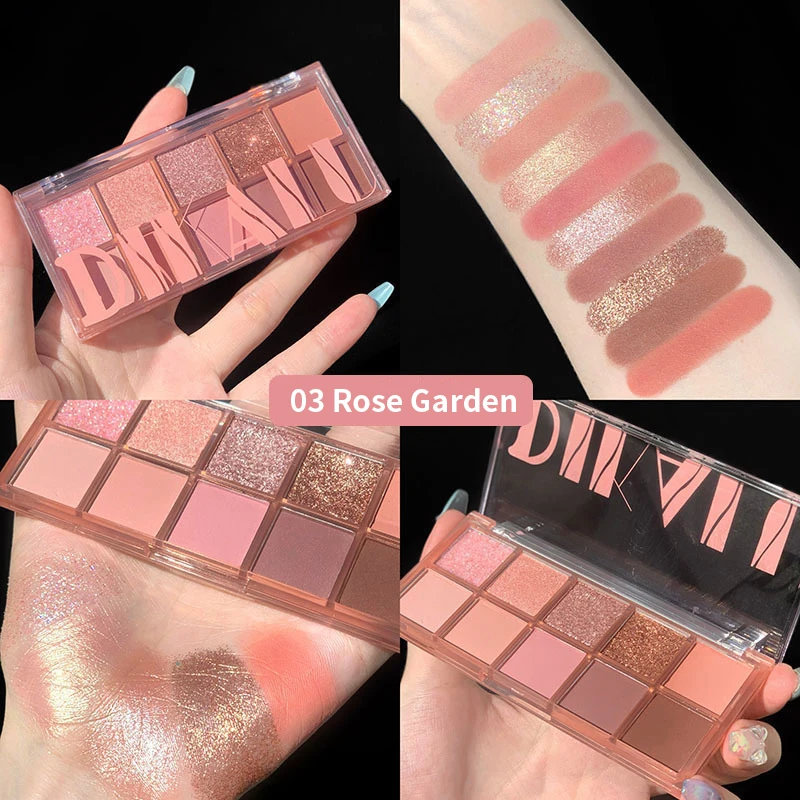 NEUE 10 Farben Gedrückt Lidschatten-palette Matte Shimmer Langlebige Wasserdicht Nude Pigmentierte Erhellen Augen Make-Up Pallete Kosmetische