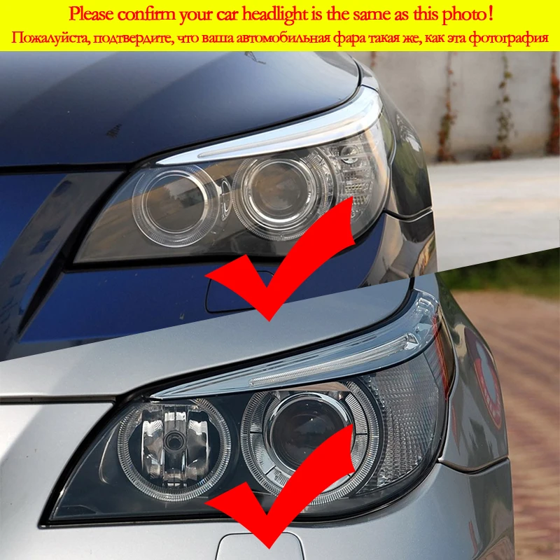 Hight Quality CCFL Angel Eyes Kit Warm White  Ring For BMW E60 E61 520i 525i 530i 540i 545i 550i M5 Pre LCI 03-07 Demon Eye
