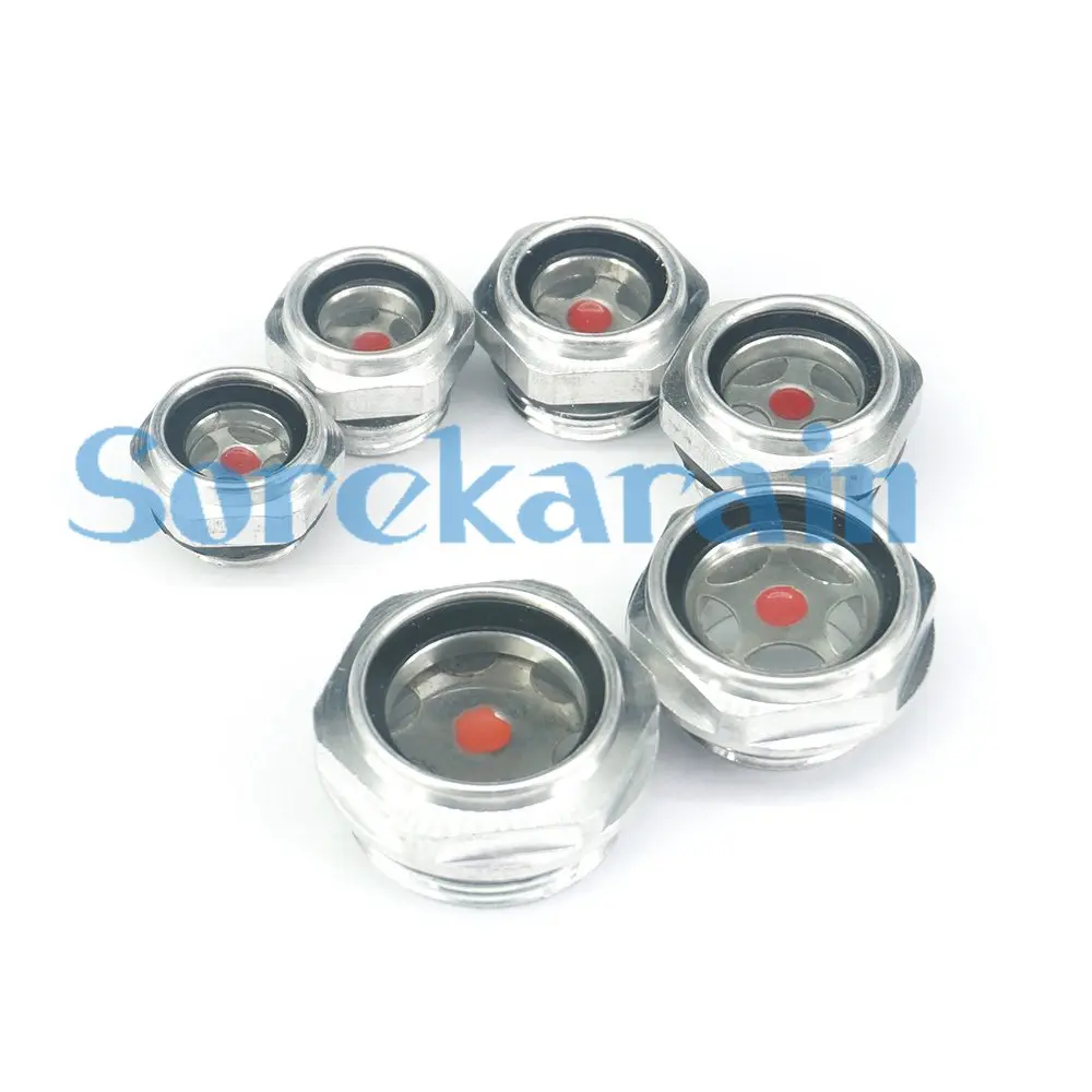 M24 M26 M27 M30 Metric Male Thread Aluminum Oil Gauge Sight Glass Window Hexagon Head For Air Compressor