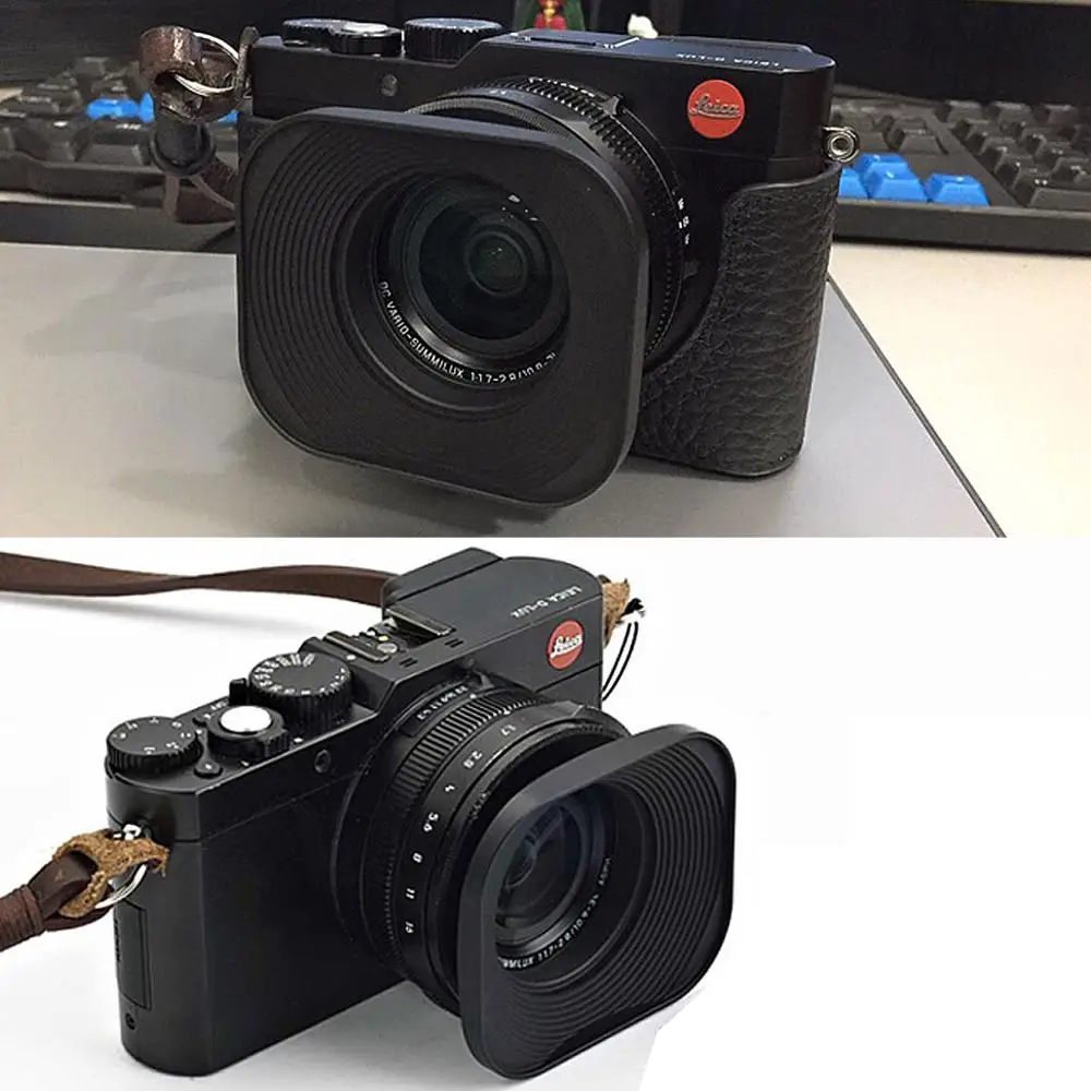 Haoge 43mm quadrado metal parafuso-na capa da lente com tampa para voigtlander nokton clássico 35mm f1.4 40mm f/1.4 mc sc vm lente preto