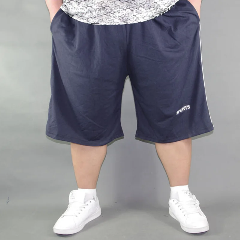 Men\'s plus size shorts plus size 8XL 9XL 10XL waist 142cm summer large elastic sports casual loose large size 60 blue shorts