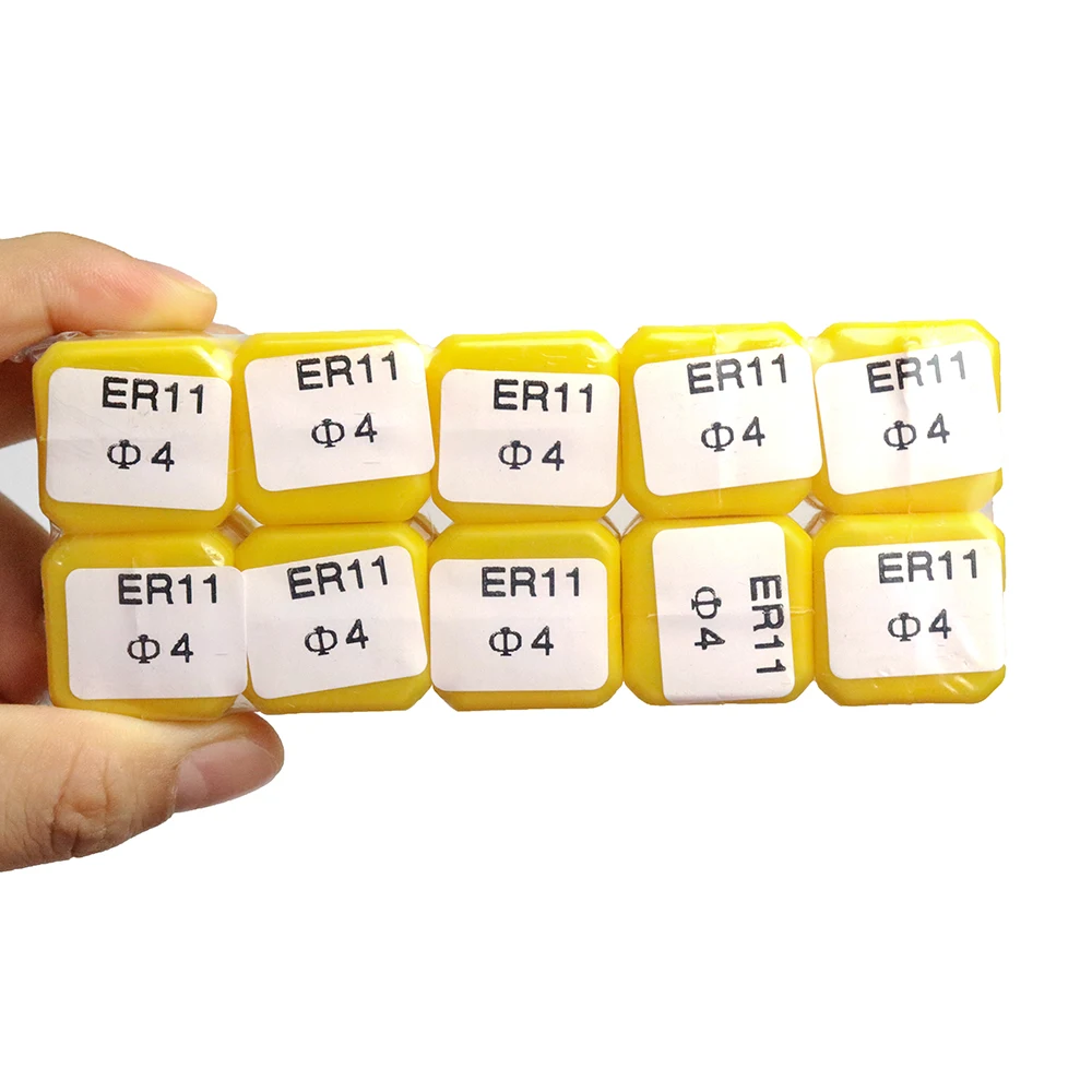 10Pcs ER11 4มม.Collet สำหรับ CNC และแกนหมุน CNC เครื่องแกะสลัก Milling เครื่องมือเครื่องกลึงโลหะ