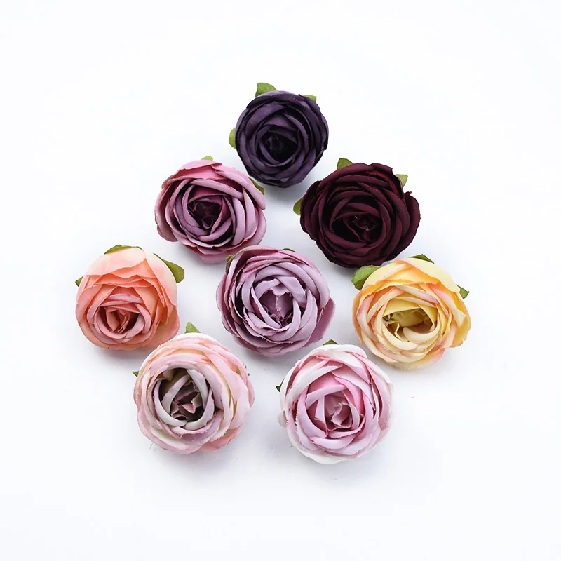 50/100 Stück Künstliche Blumen Seidenrosen Knospen DIY Geschenke Süßigkeitenbox Festival Dekoration Heimzimmer Hochzeit Brautaccessoires Ausverkauf – Detail 3