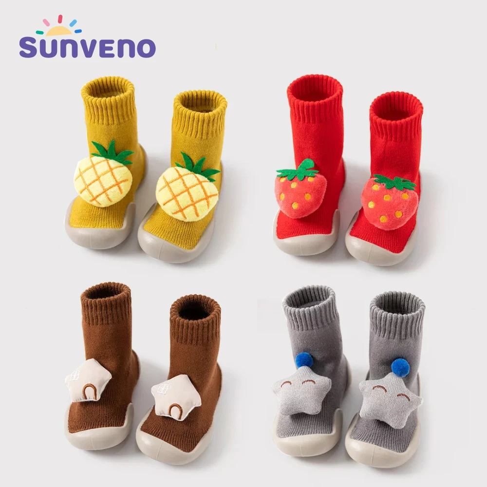 Lovely Baby Shoes Carton Sock Shoes First Walker Soft Rubber for Baby Kids Toddler  Boys Girls 3-36M christmas gift