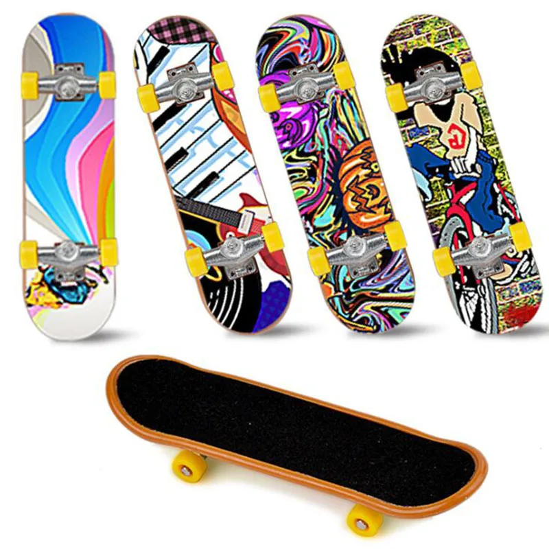 High Quality Cute Party Favor Kids Children Mini Finger Board Fingerboard Alloy Skate Boarding Toys Gift Random