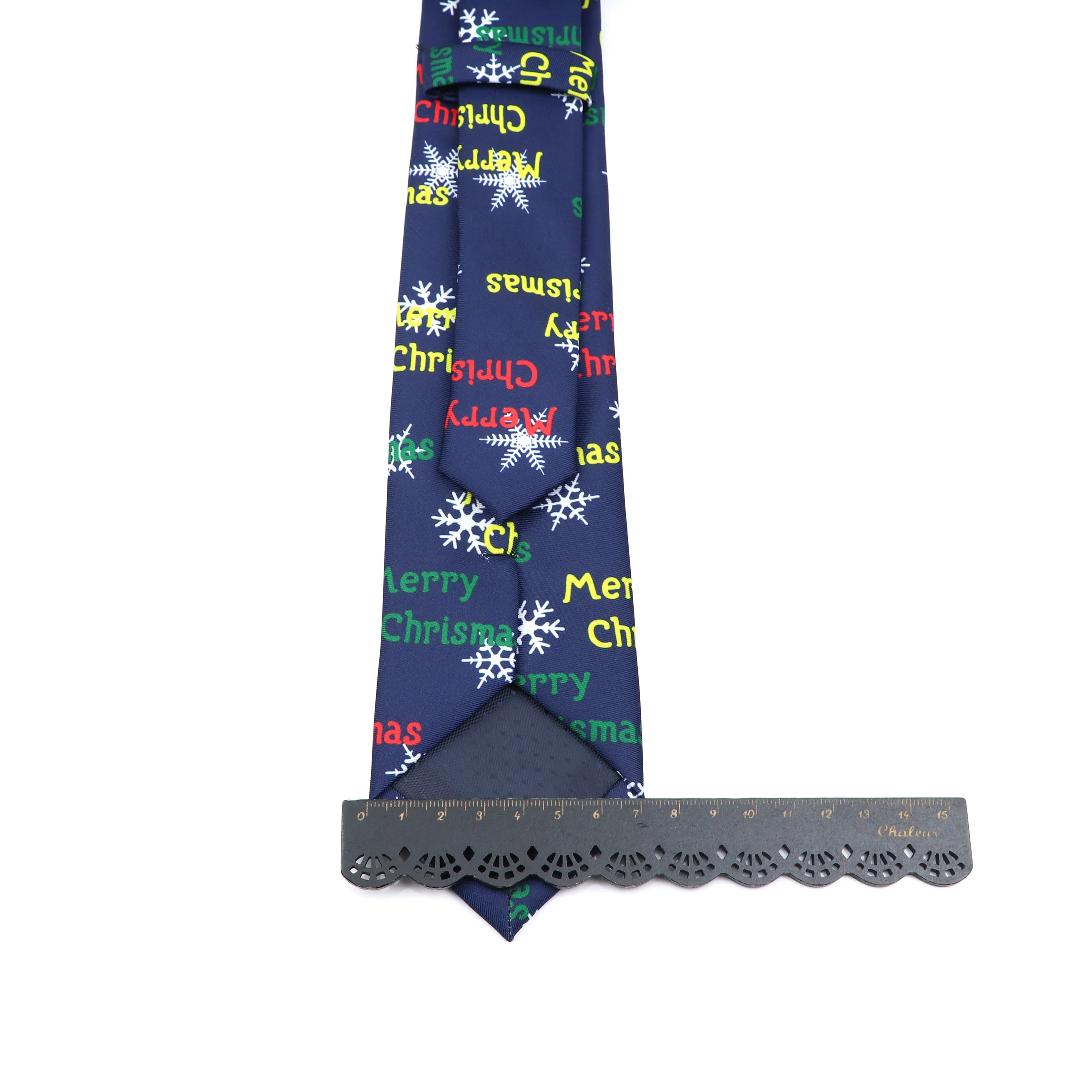 2022 New Design Men's Christmas Tie Festival Theme Tie Snowflake Christmas Tree Pattern Festival Necktie Party Gift for Men