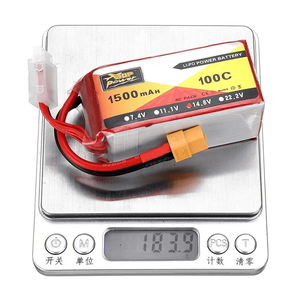 ZOP Lipo batteria 2S 3S 4S 5S 6S 550 1500 2000 5000 8000 Mah 100C Power XT60 Plug 7.4V 11.1V 14.8V 18.5V per RC Drone ricambi auto