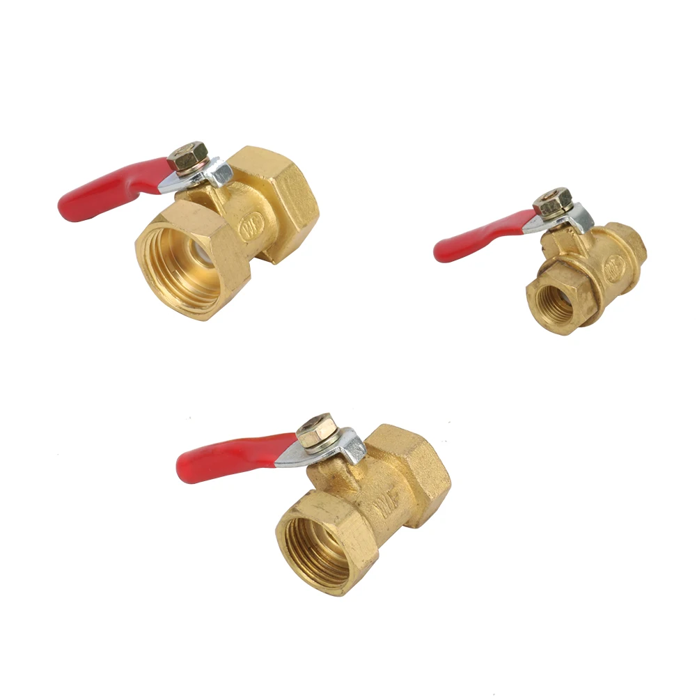 

Valve 1/8" 3/8" 1/2" Female BSP Thread Hose Barb Inline Brass Water Oil Air Gas Fuel Line Shutoff Ball Valve Pipe Fittings