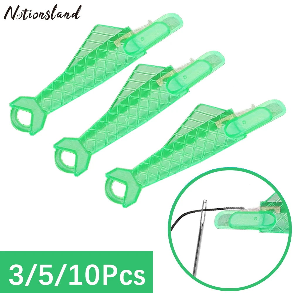 3/5/10Pcs Fish Shaped Needle Threaders Plastic Wire Loop DIY Needle Threader Hand Machine Sewing Tool for Sewing Crafting 3CM