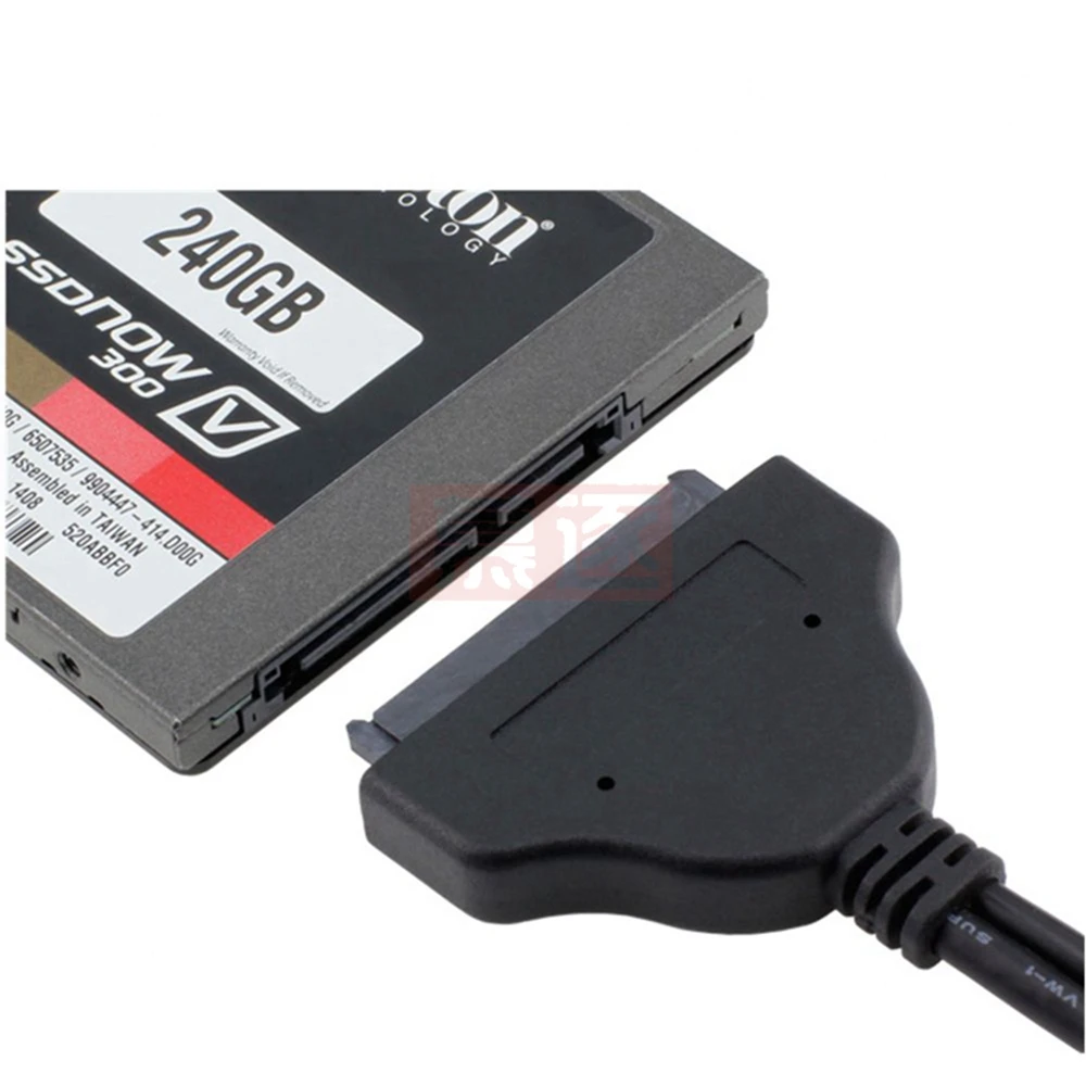 كابل محول USB 3.0 إلى SATA 22Pin ، محول محرك أقراص صلبة خارجي HDD 2.5 / 3.5 بوصة