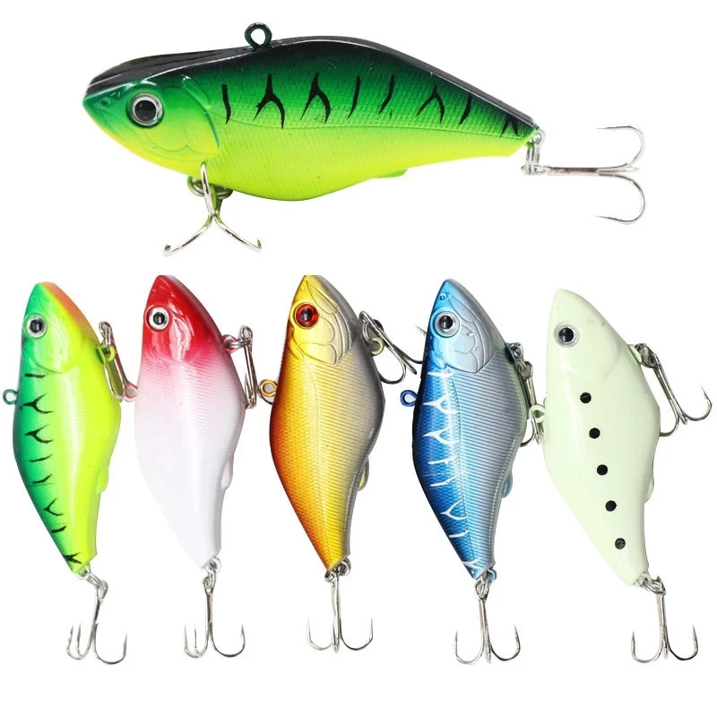 1 PCS 7cm 13g Artificial VIB Fishing Lure lead inside Hard Bait Diving Swivel Bait winter Sea Fishing Tackle