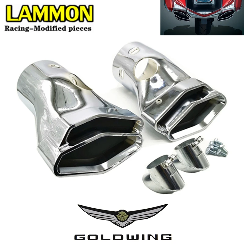 

FOR HONDA Goldwing 2012 2013 2014 2015 2016 2017 GL1800 & F6B Models Motorcycle Accessories Polygon Integrated Exhaust Tips Pipe