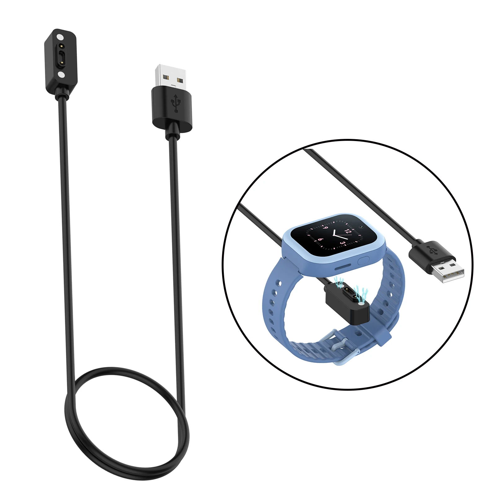 Relógio inteligente backup cabo de carregamento magnético adequado para mi coelho/xiaoxun 3c/4c/4pro/2s crianças pulseira