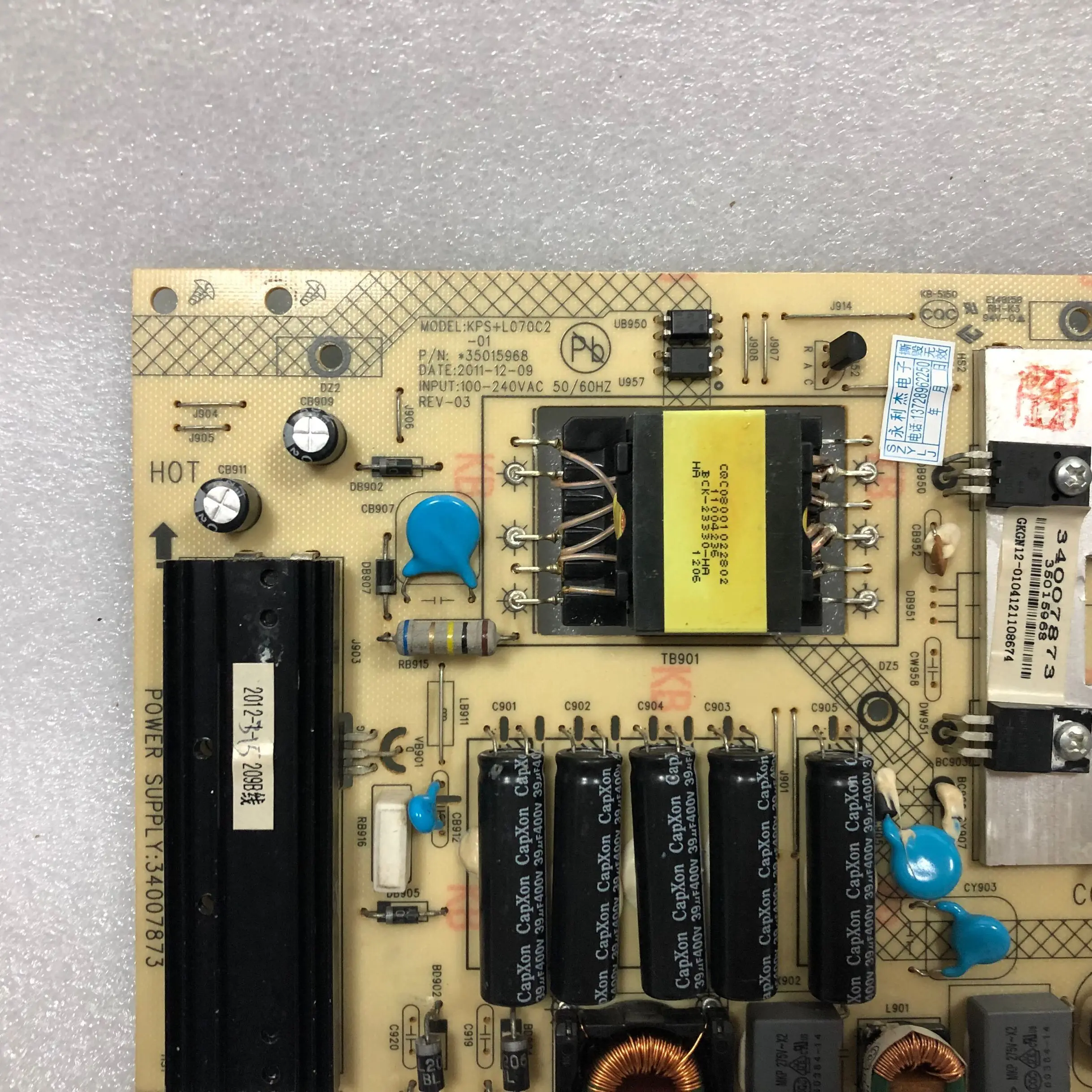 Power board for Original LED32M5000D 35015968 KPS L070C2-01 34007873 spot