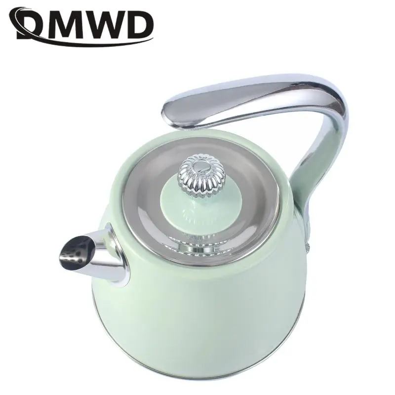 DMWD 1500W 220V Retro 304 Stainless Steel Electric Kettle 1.5L Portable Travel Water Boiler Coffee Pot