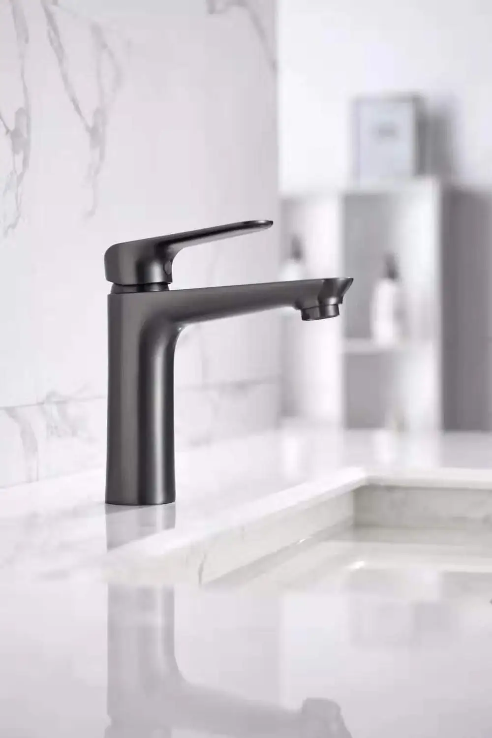 New style Gun gray colour Brass Bathroom sink faucet cold hot water basin mixer faucet tap top quality bathroom faucet