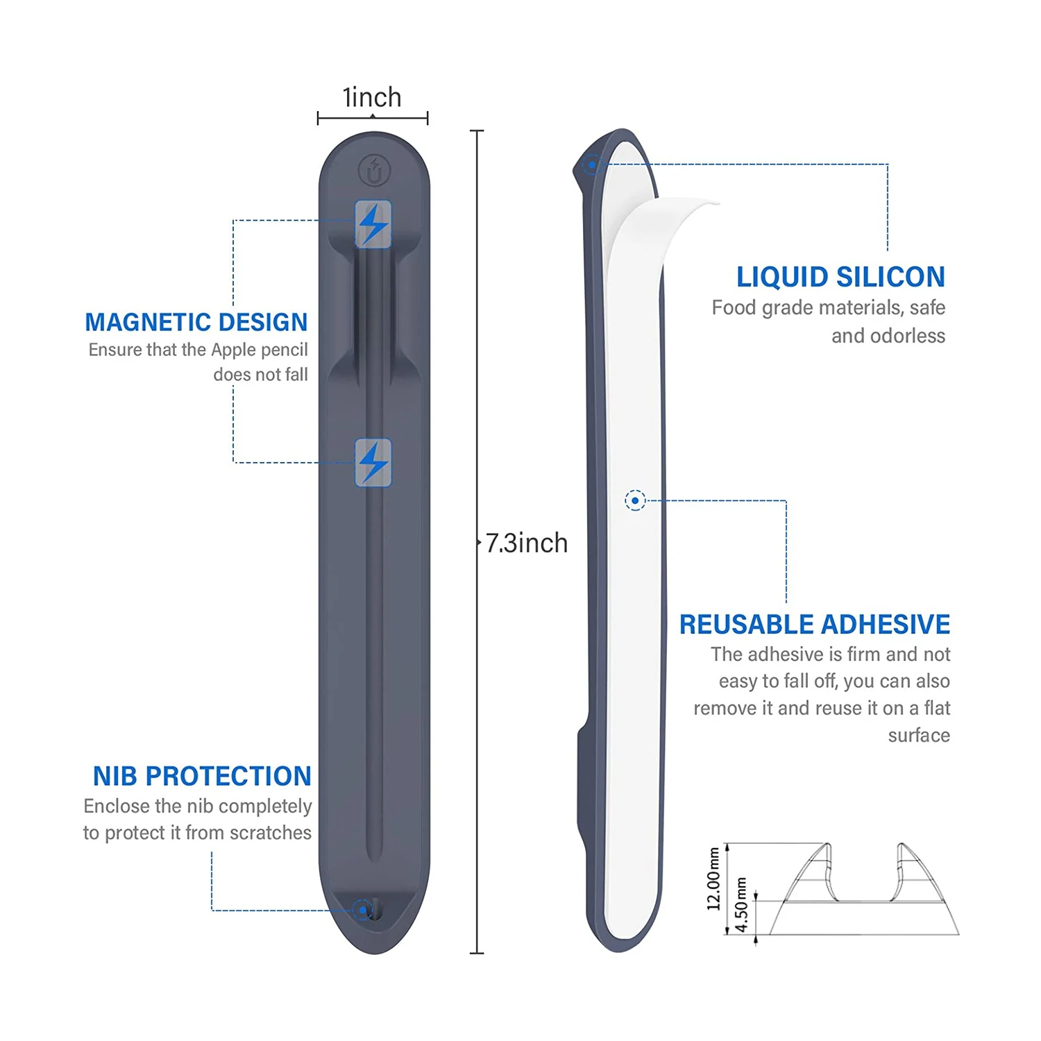 แม่เหล็กผู้ถือดินสอสำหรับ Apple ดินสอ2 1 iPad Organizer,สำหรับ iPad Pro 11,iPad Air 2020 8th อุปกรณ์เสริมดินสอ