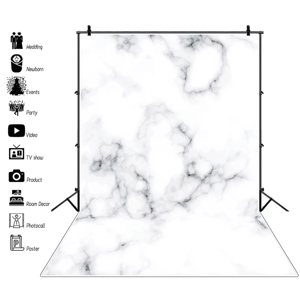 

Laeacco Marble Wedding Photography Backdrops Gradient Solid Color Photo Background Customized Photo Studio