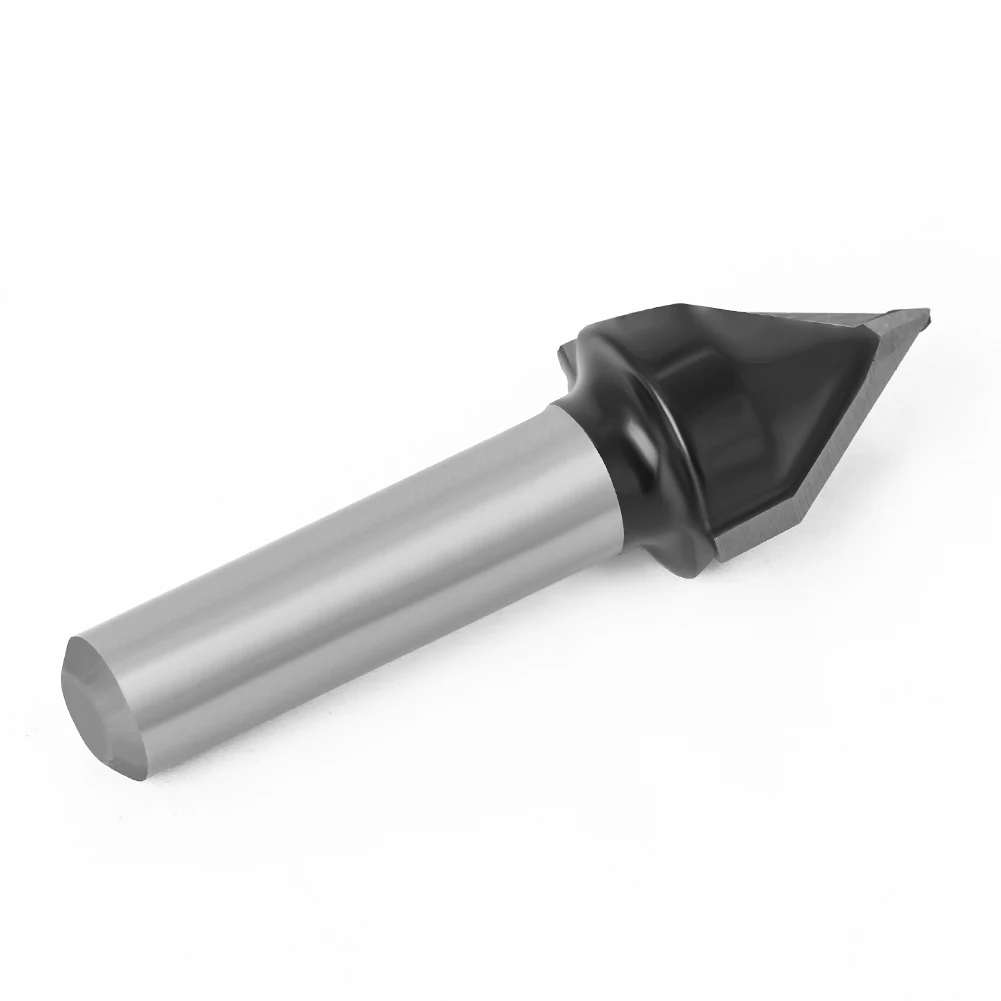 Ferramentas de madeira Router Bit, Straight End Mill Trimmer, Limpeza Flush Trim Canto Redondo Código, Box Bits, 8mm Shank, 60, 1Pc