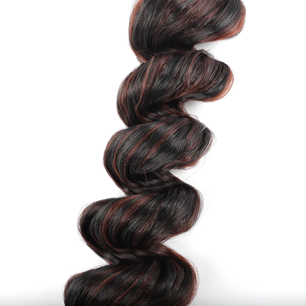 Mechones de pelo sintético Afro para mujer, extensiones de cabello ondulado suelto, tejido sintético largo, rizos africanos