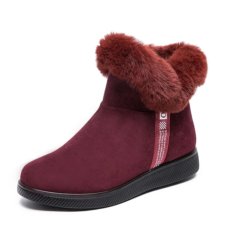 

Fashion Ankle Boots Women Snow Boots With Plush Keep Warm Outdoor Winter Shoes For Adult Size 35-41