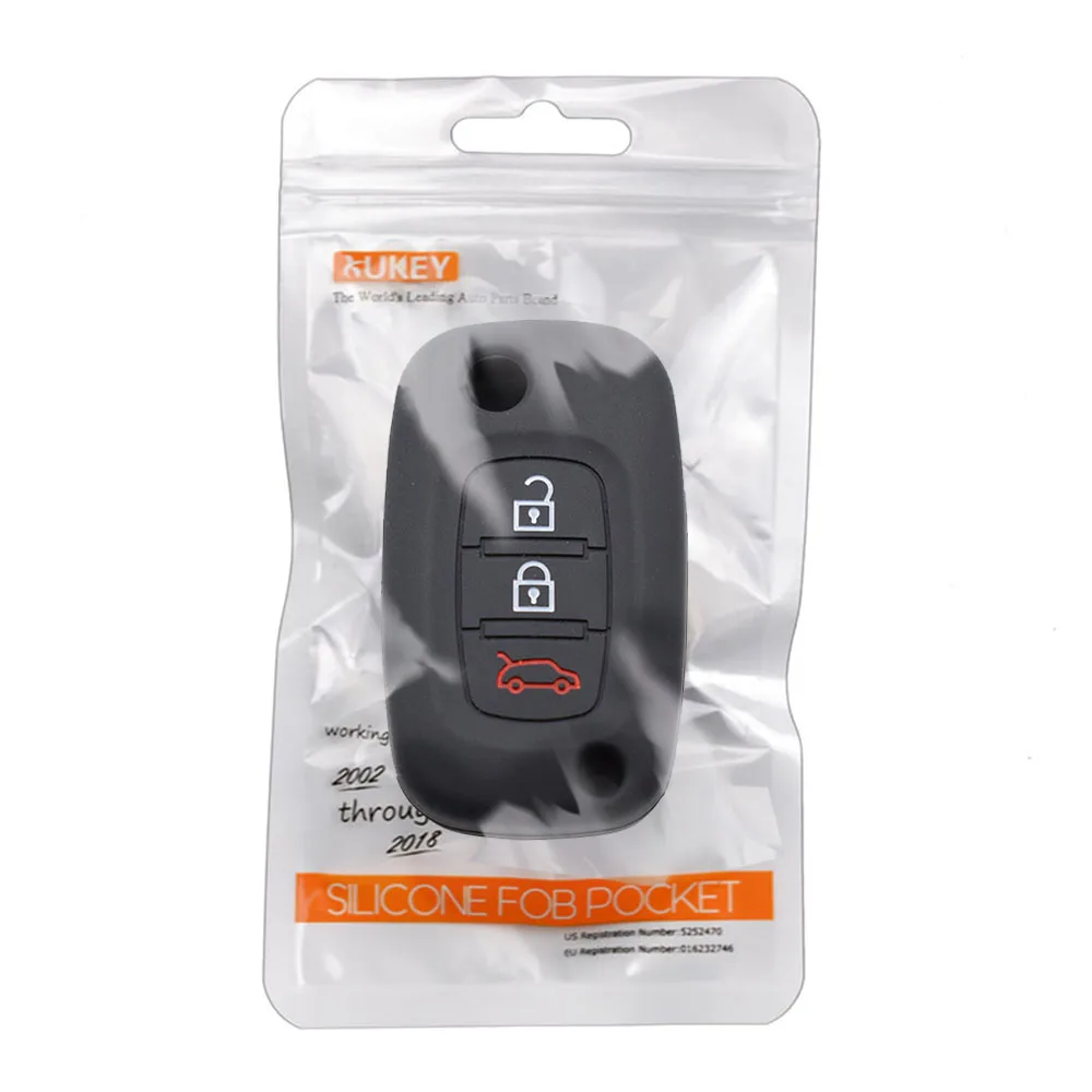 Silicone Remote Key Case Fob Shell Cover For LADA Priora Kalina Granta Vesta Xray X-Ray Skin Holder 3 Button 2014 2015-2019 2020