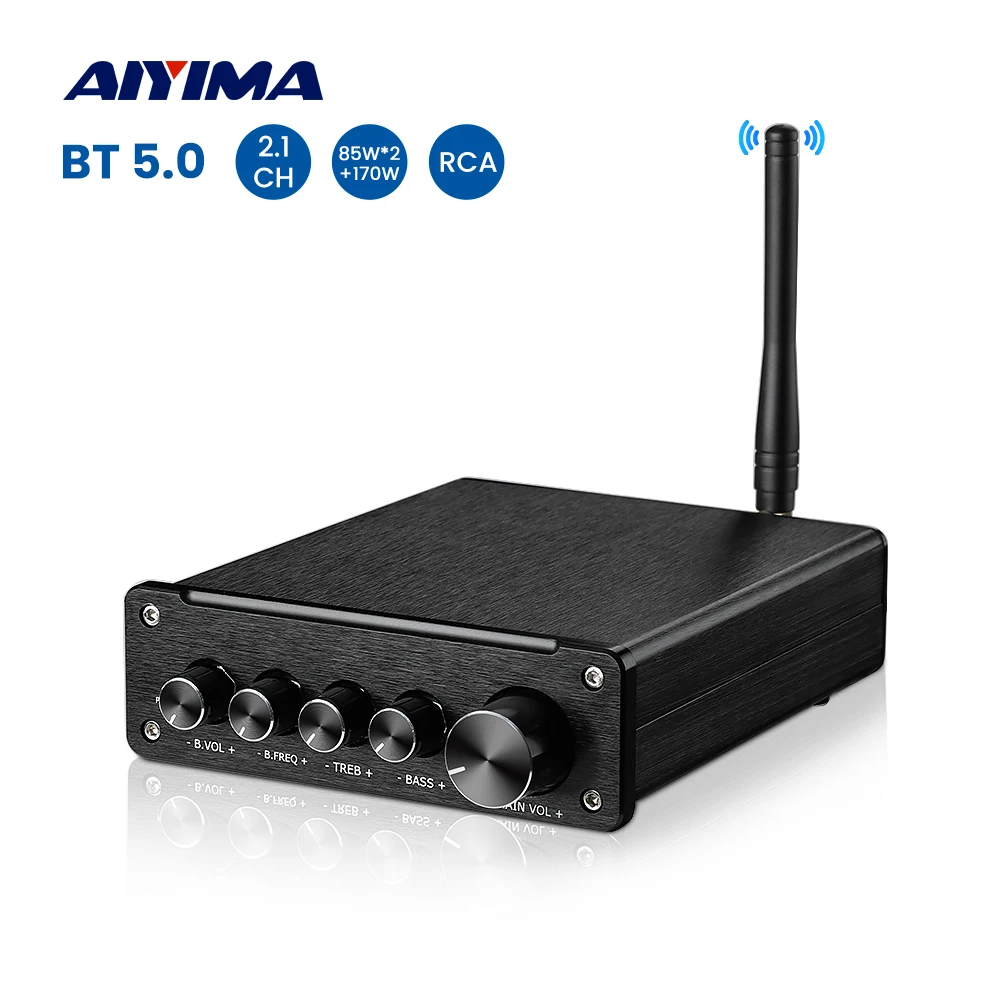 

AIYIMA Audio TPA3251 Bluetooth 5.0 Amplifier 85Wx2+175W 2.1 QCC3034 APTX Stereo Sound Power Subwoofer AMP Speaker Home Theater