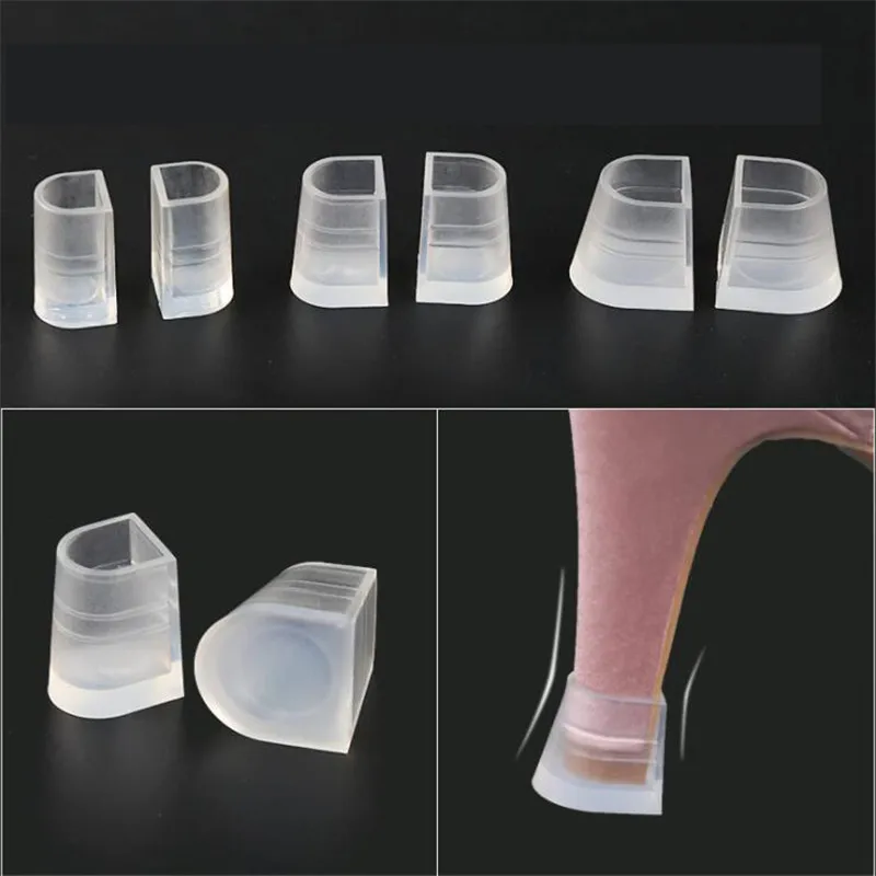 Silicone Heel Protectors Heel Stoppers Latin Stiletto Dancing Covers Antislip High Heeler For Bridal Wedding Shoes Accessories