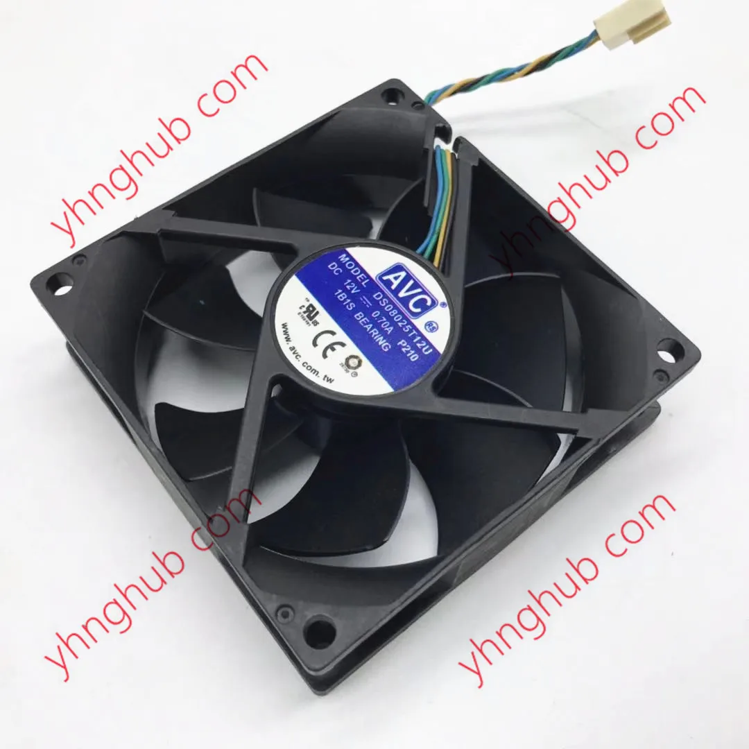 

AVC DS08025T12U P210 DC 12V 0.70A 4-Wire 80X80X25mm Server Cooling Fan