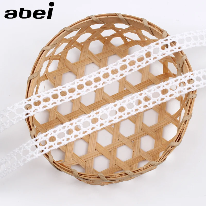 10 Yards White Embroidery Lace  Garment Sewing Supplies DIY Cotton Crochet  Ribbon Ornaments.