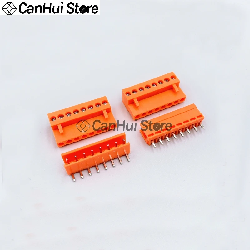 5-10PCS HT3.96 HT396 Spacing 3.96mm Orange Pluggable PCB Wiring Terminal 2P/3P/4P/5P/6P/7P/8P/9P/10P/11P/12P HT396R/V HT396K