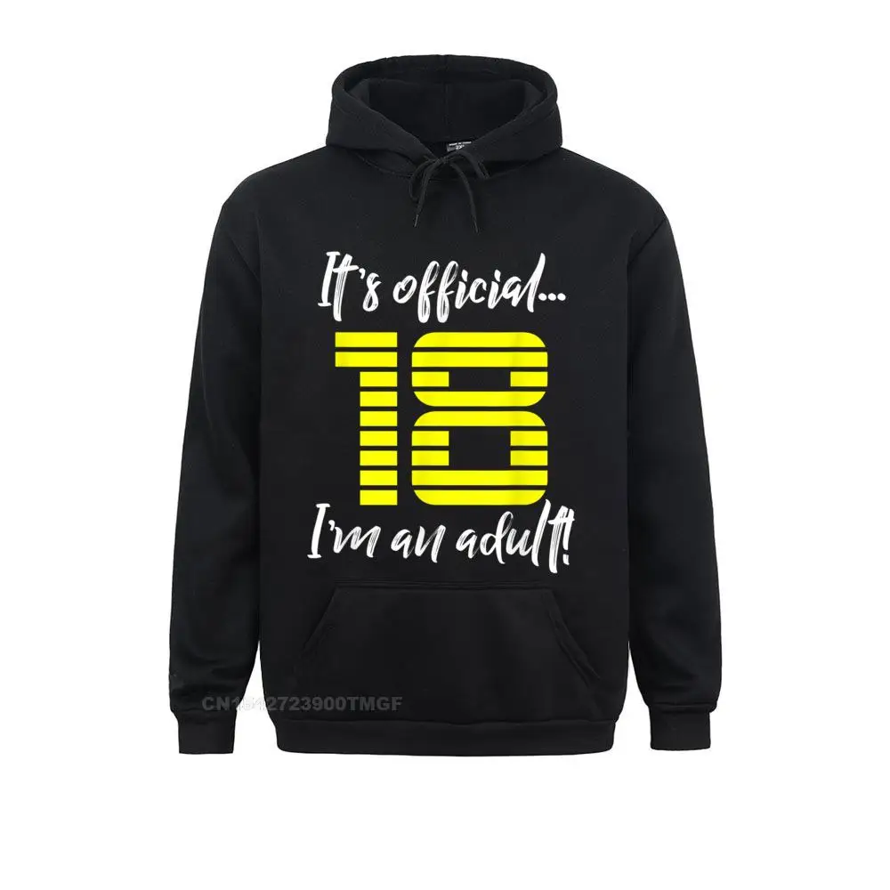 

Funny 18th Birthday Oversized Hoodie Idea for Men or Boys Mens Oversized Hoodies Black Sweatshirts Casual Long Sleeve Hoods