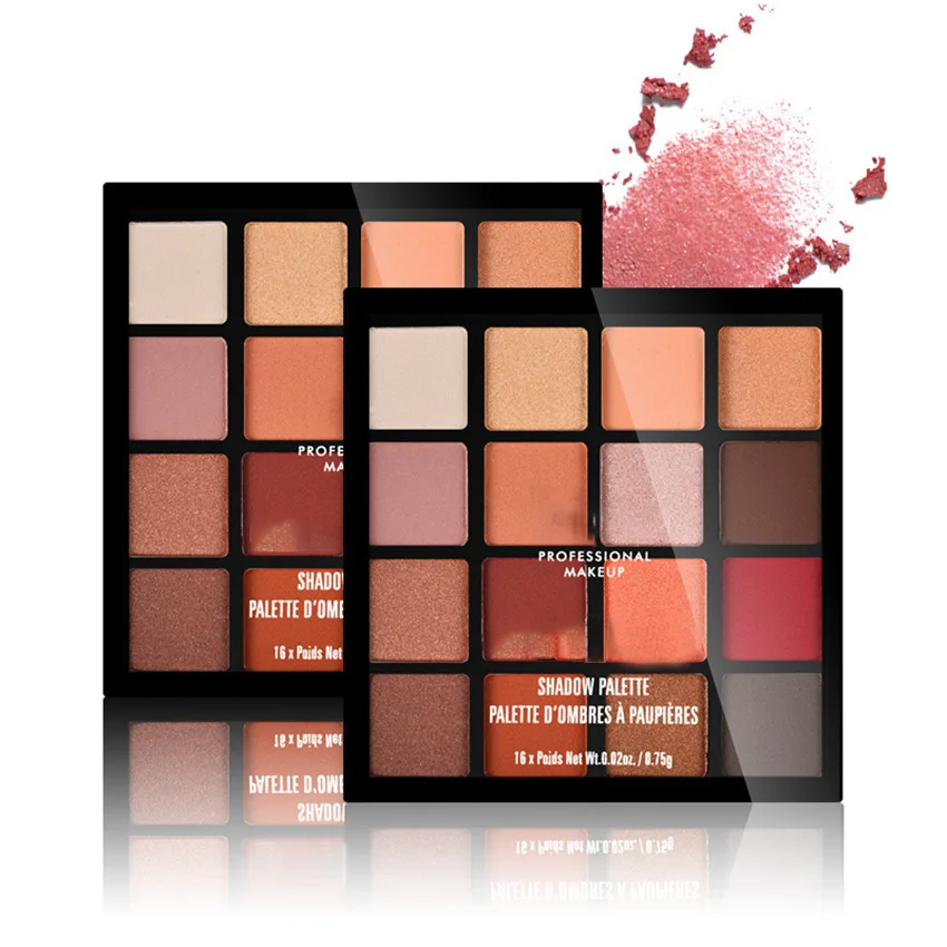 Ombretto 16 colori Peach Makeup Shimmer Eyeshadow Nude Makeup principiante facile da applicare trucco ombretto