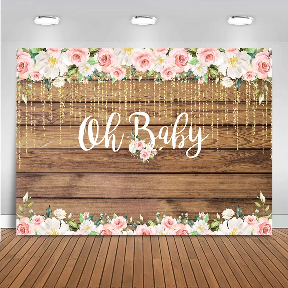 MOCSICKA أوه استحمام الطفل خلفية زهرة عباد الشمس ضوء الوليد صبي فتاة لوحة خشبية عيد ميلاد صورة خلفية ديكور الاستوديو