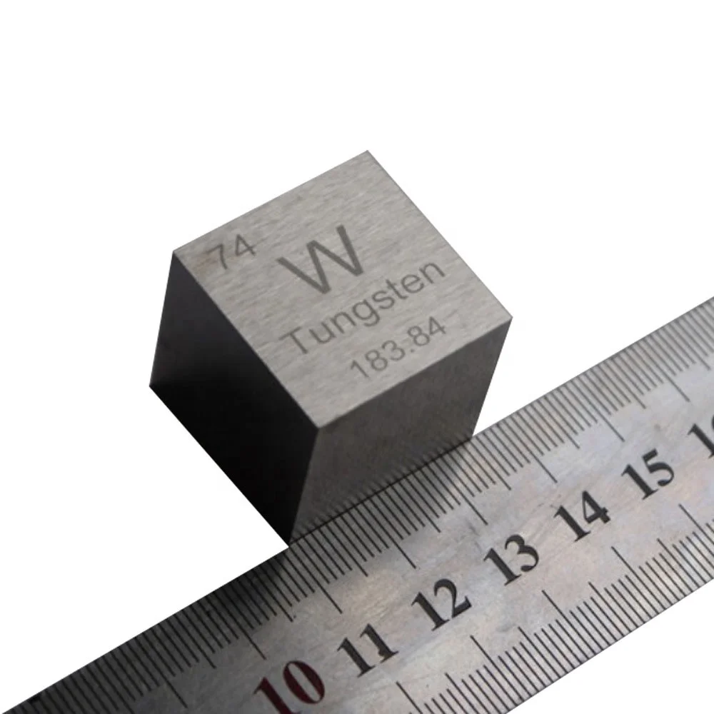 

Tungsten metal in the periodic table- Cube Side length is one inch (25.4mm) and weight is about 318.25g 99.95%