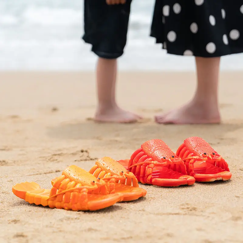 Crayfish Style Fashion Women Flat Slippers Summer Bathroom Bath Ladies Summer Slippers Shallow Rubber Couple Slippers