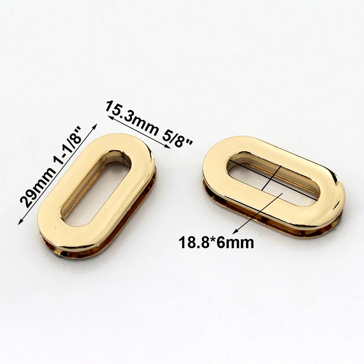WedDecor - Occhielli ovali in Ottone con rondelle, Resistenti alla ruggine, per lavori di pelletteria, in Vinile, Ottone, Bronzo, 25 mm