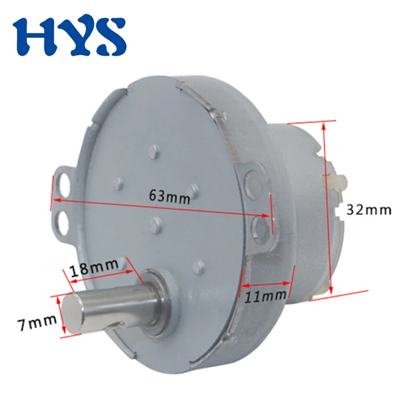 DC Gear Motor 3V 5V 6V 12V 24V Low Speed Reversible Micro Gearbox Moter Engine Electric Fan Microwave Oven Tissue Machine JS50T